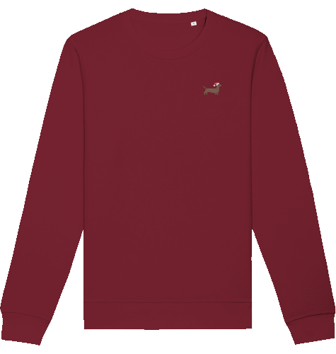 LAGER SALE I Sweatshirt mit Weihnachtsdackel-Stick