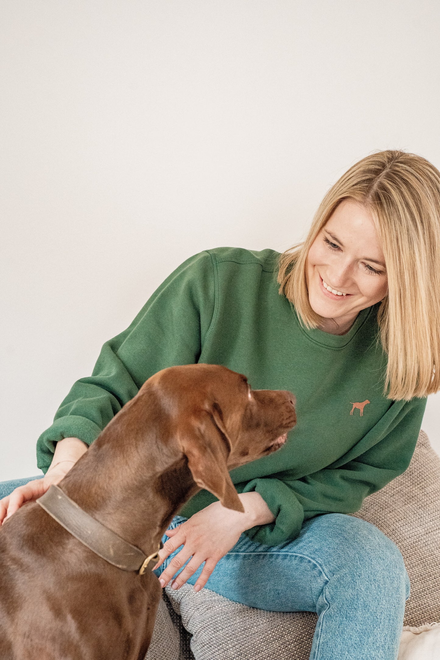 Sweatshirt mit Vizsla-Stick