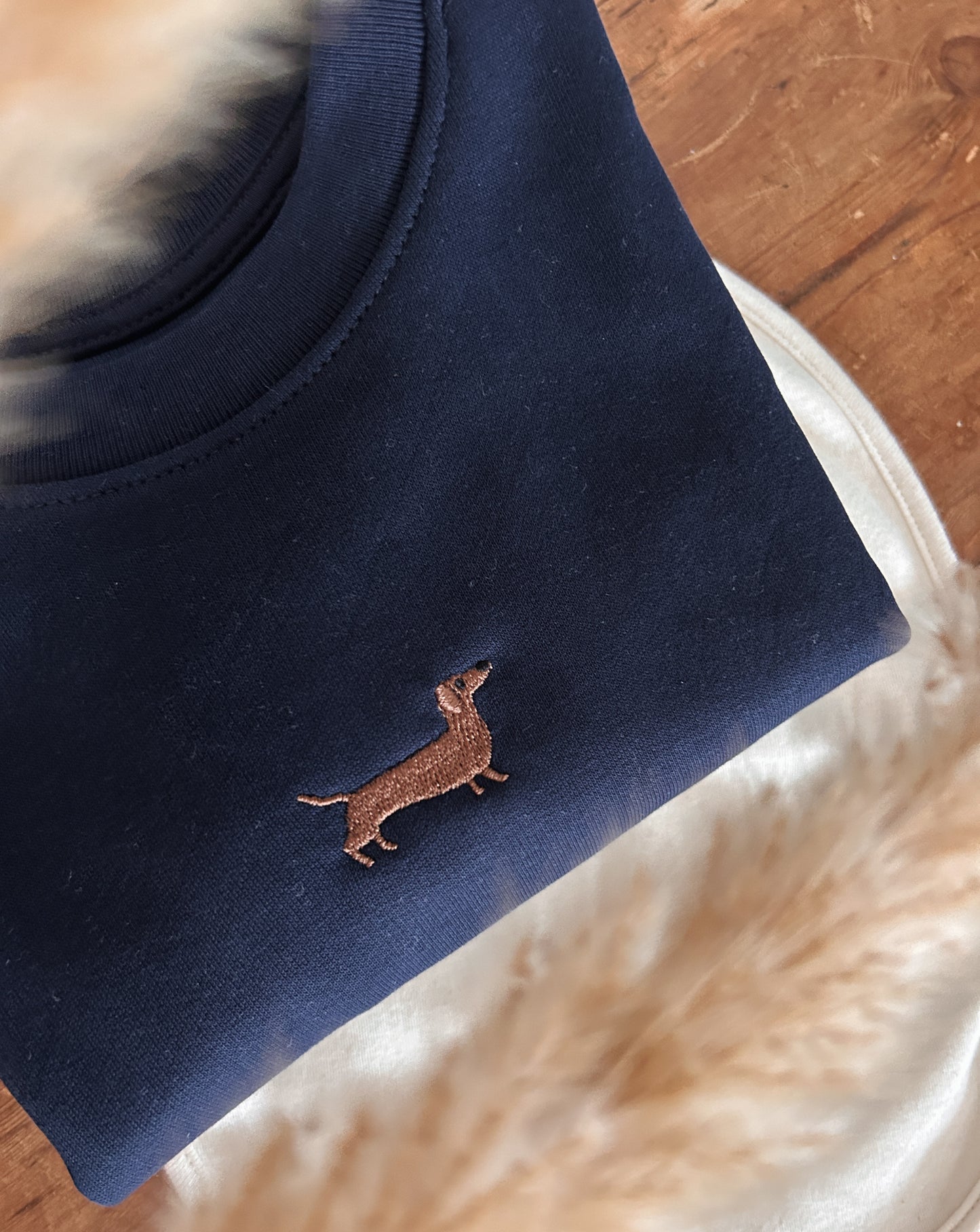 Baby-Sweatshirt mit Dackel-Stick