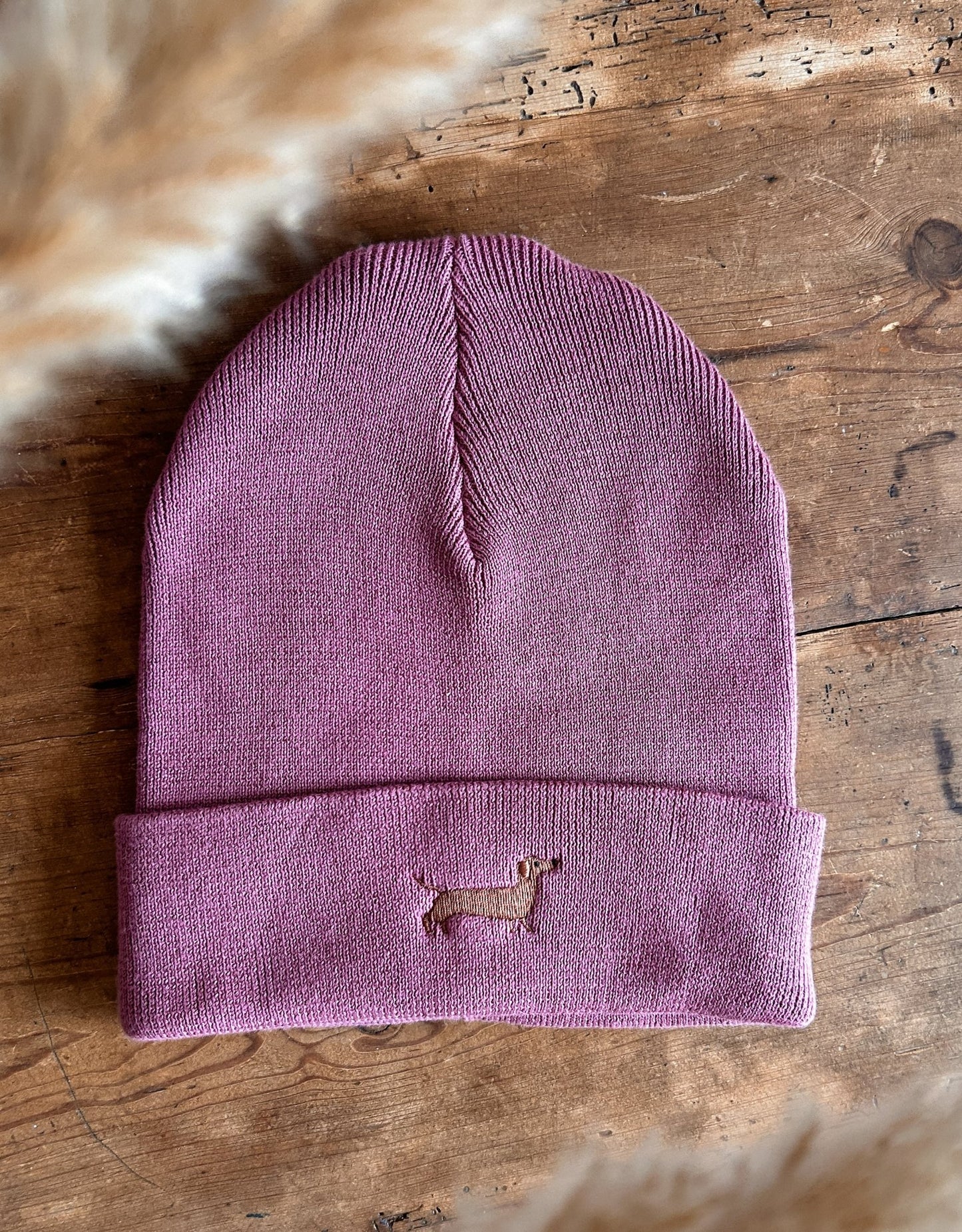 Beanie Mütze mit Dackel - Stick - tierly - Shirt