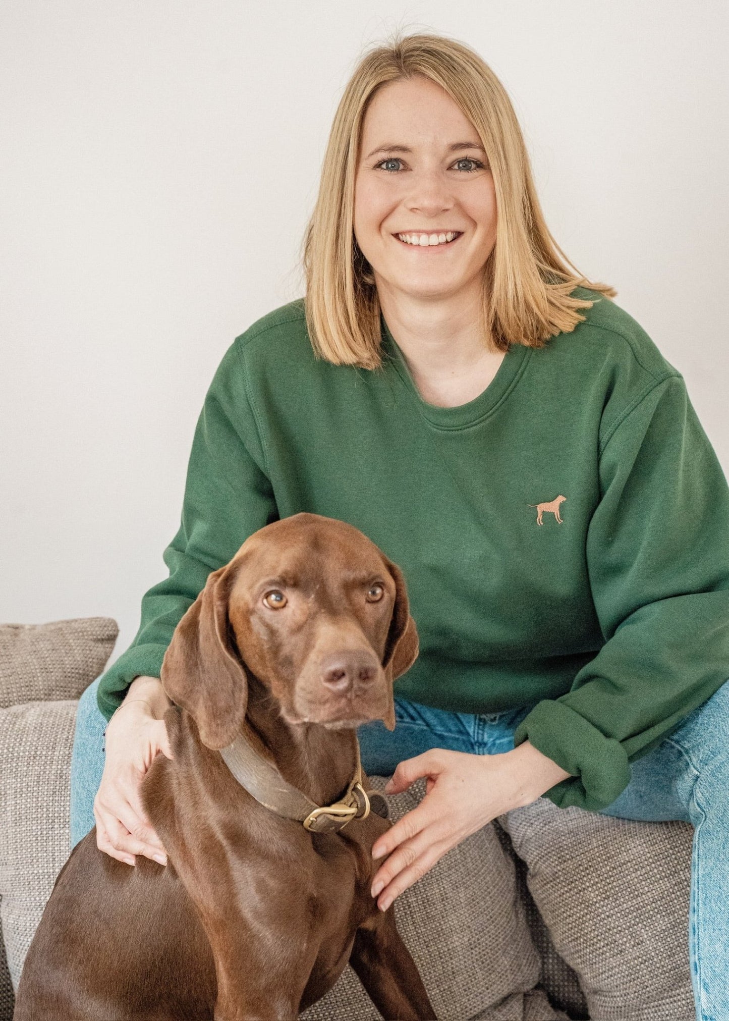 Sweatshirt mit Vizsla - Stick - tierly - Shirt