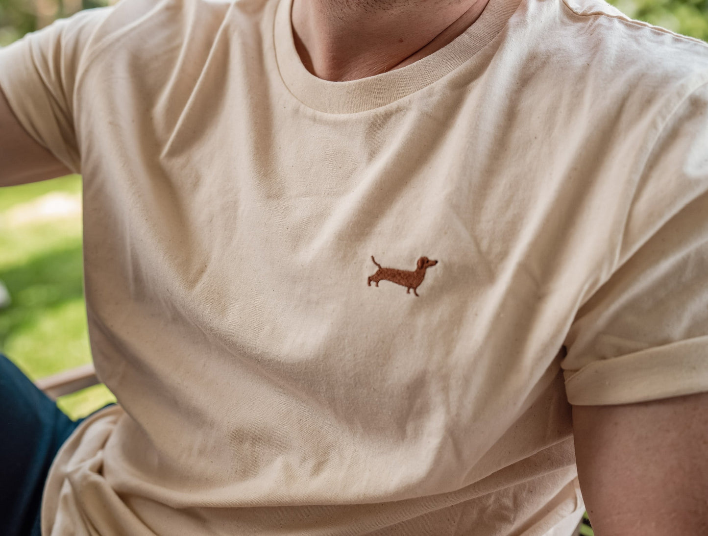 T - Shirt mit Dackel - Stick - tierly - Shirt