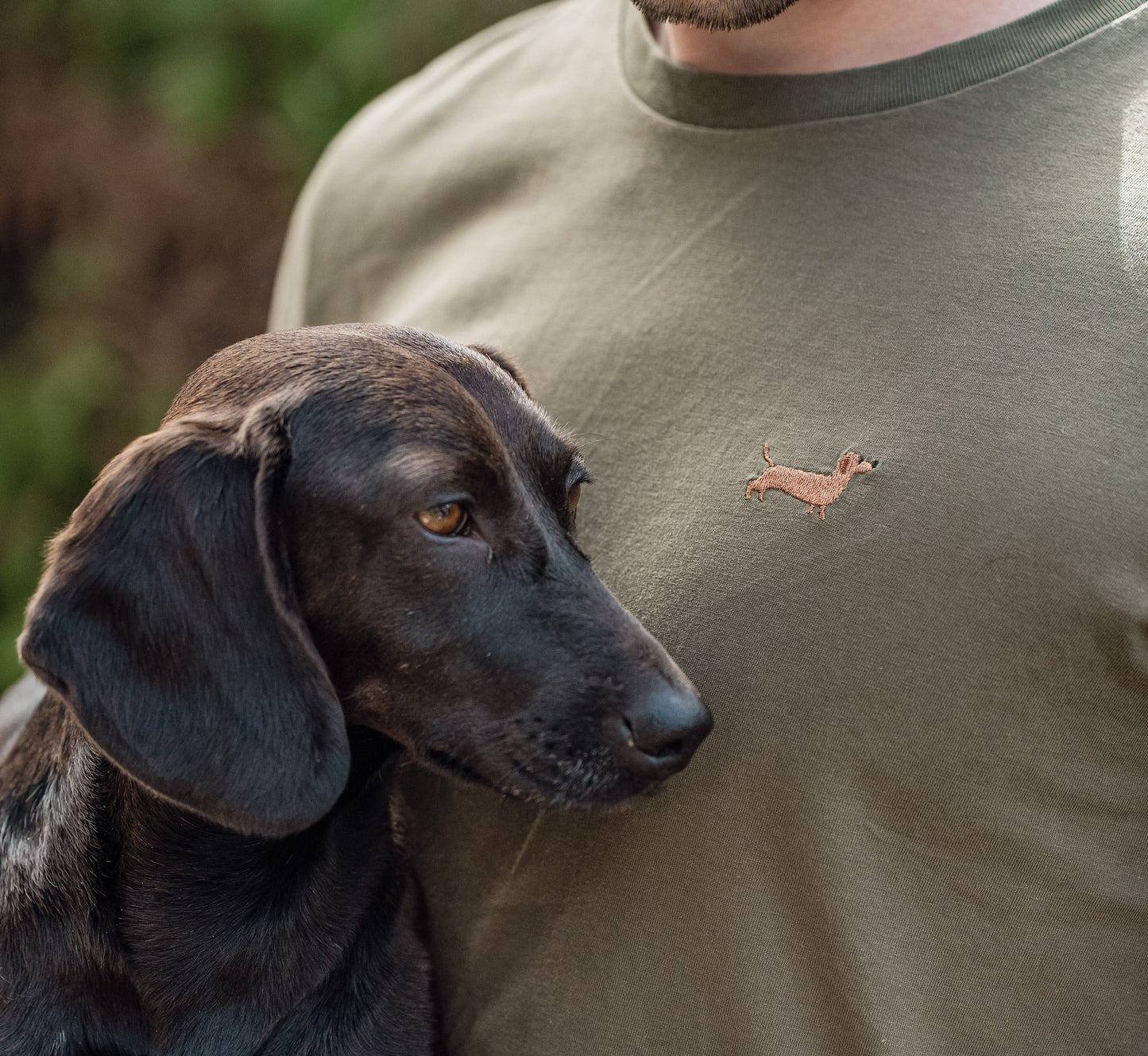 T - Shirt mit Dackel - Stick - tierly - Shirt