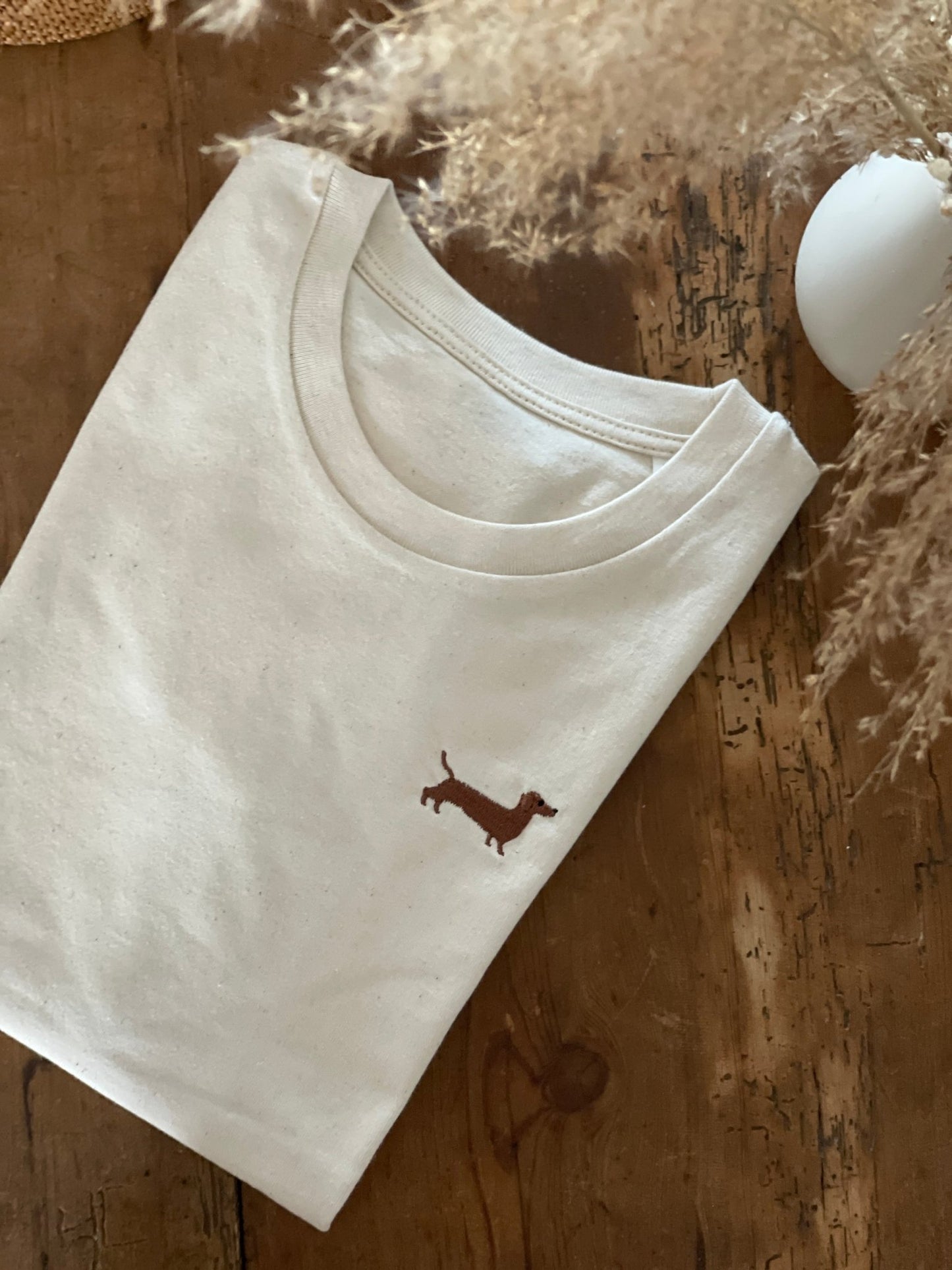 T - Shirt mit Dackel - Stick - tierly - Shirt
