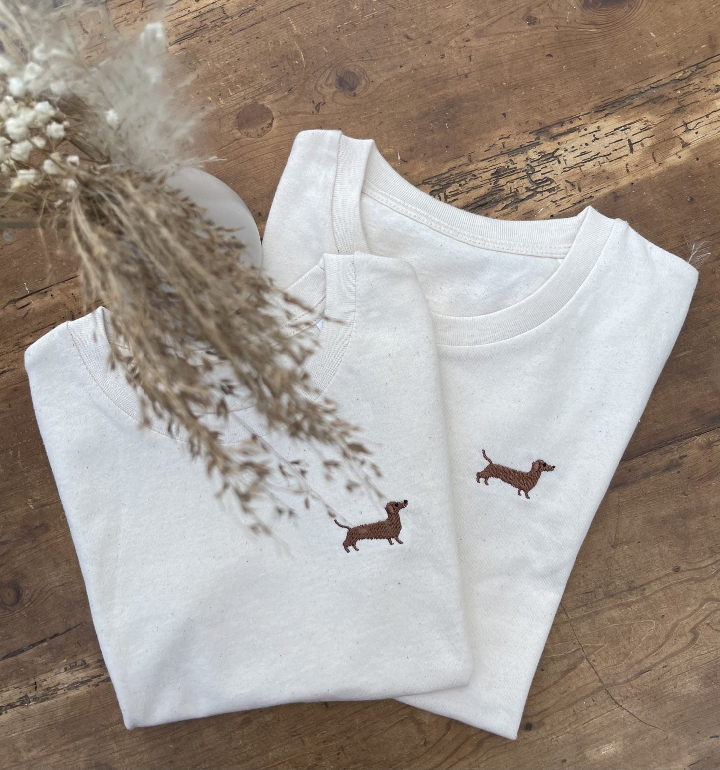 T - Shirt mit Dackel - Stick - tierly - Shirt