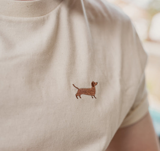 T - Shirt mit Dackel - Stick - tierly - Shirt